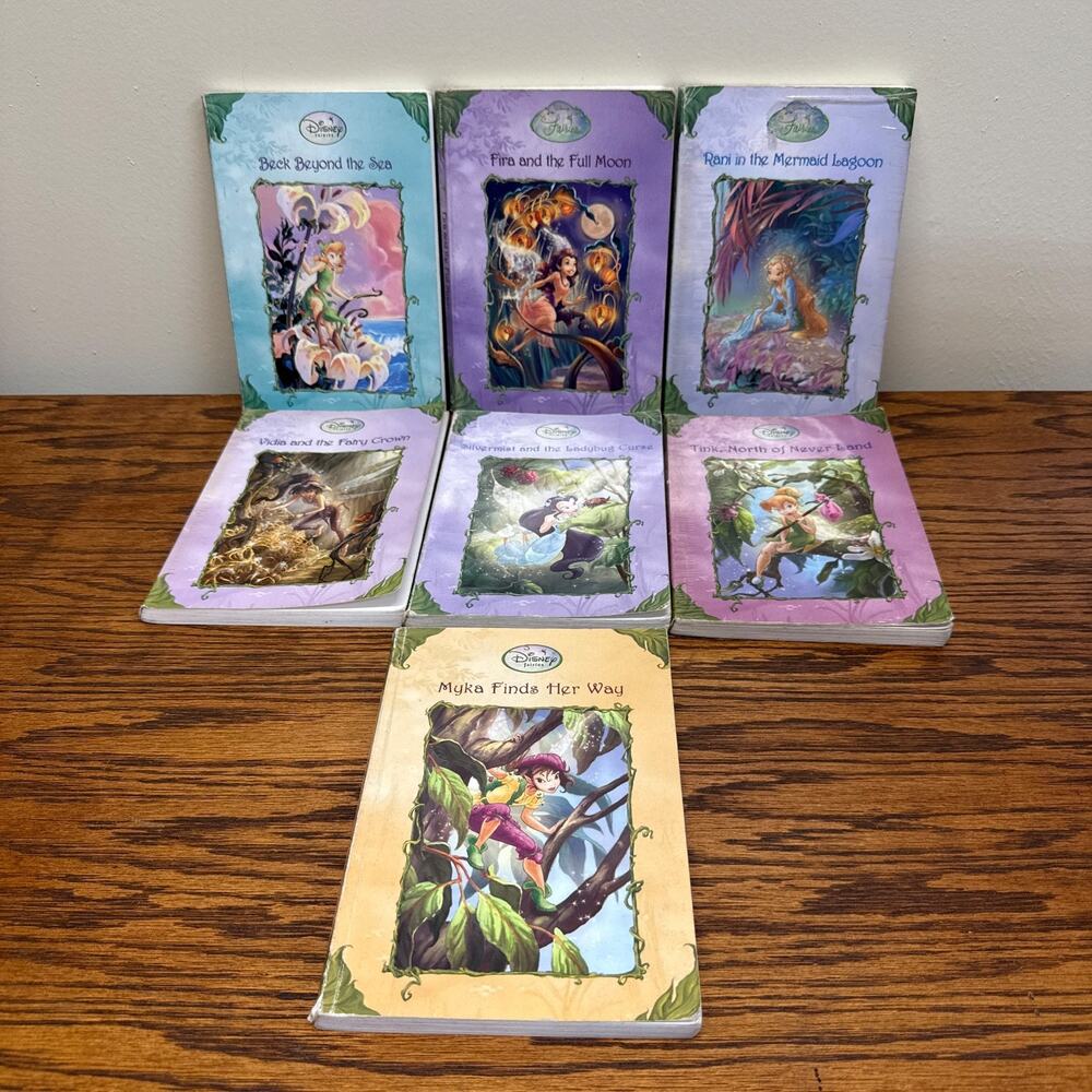 Tales of Pixie Hollow Disney Fairies Chapter Books Lot of 7 Tink Bess Lily Rani